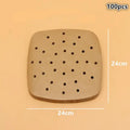 Square Air Fryer Parchment Liners Non-Stick – 100 Sheets