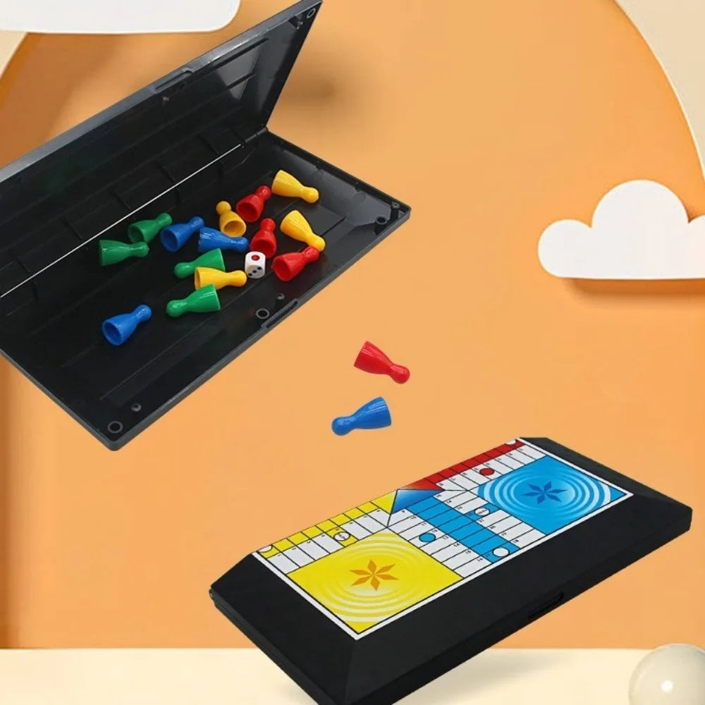 Foldable Ludo & Snake Board Game Set – Kids Family Toy