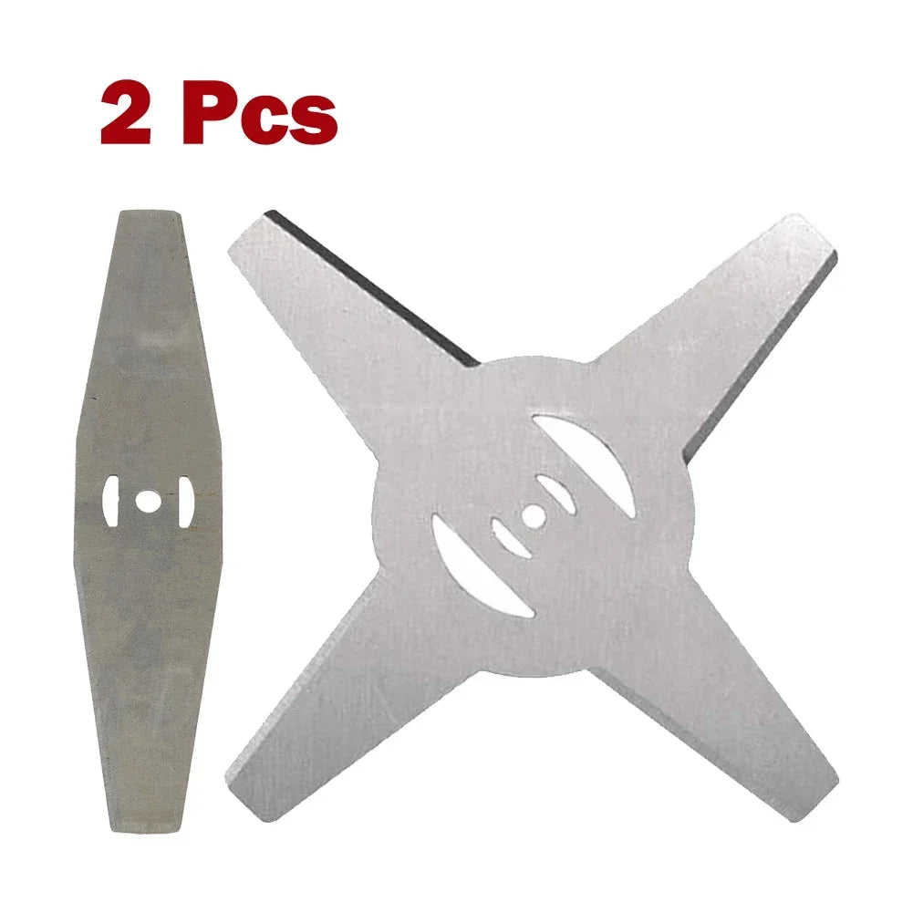 Metal Grass Trimmer Saw Blades 2-Pack | Lawn Mower Replacement