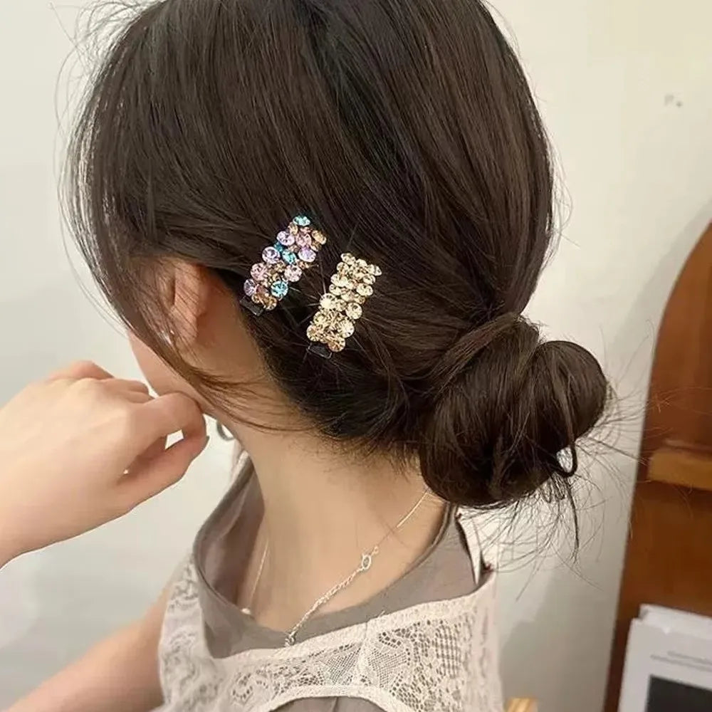Rhinestone Crystal Duckbill Hair Clip – Sparkling Acetate Hairpin