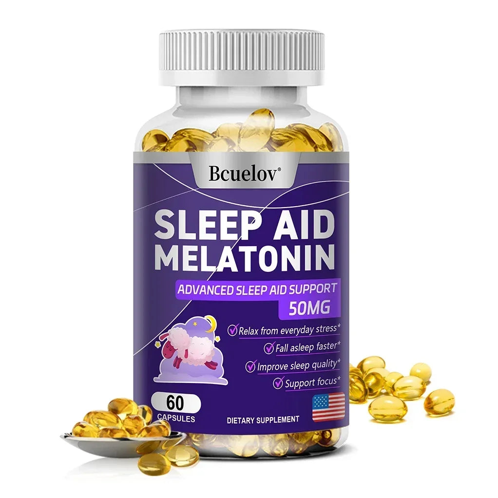 Melatonin Capsules + L-Theanine | Vegan, Non-GMO, Gluten Free