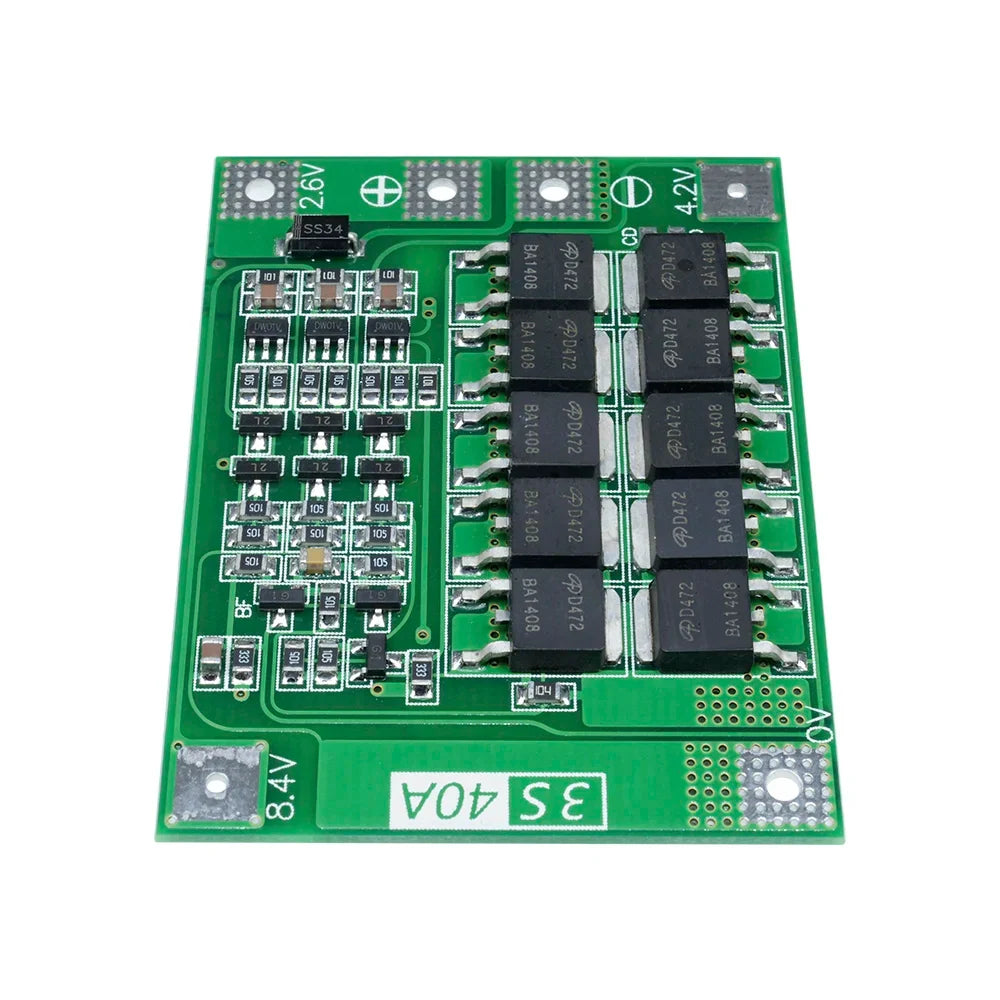 BMS 3S 12V 40A Lithium Battery Protection Board – 18650