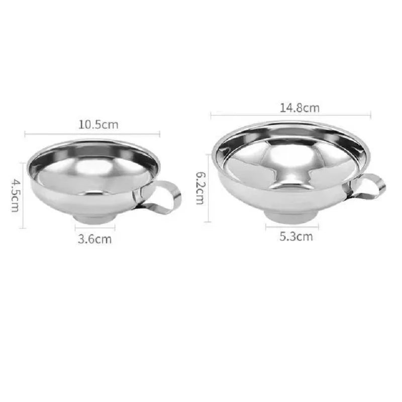 Stainless Steel Wide Mouth Kitchen Funnel – Oil, Jam & Sauce