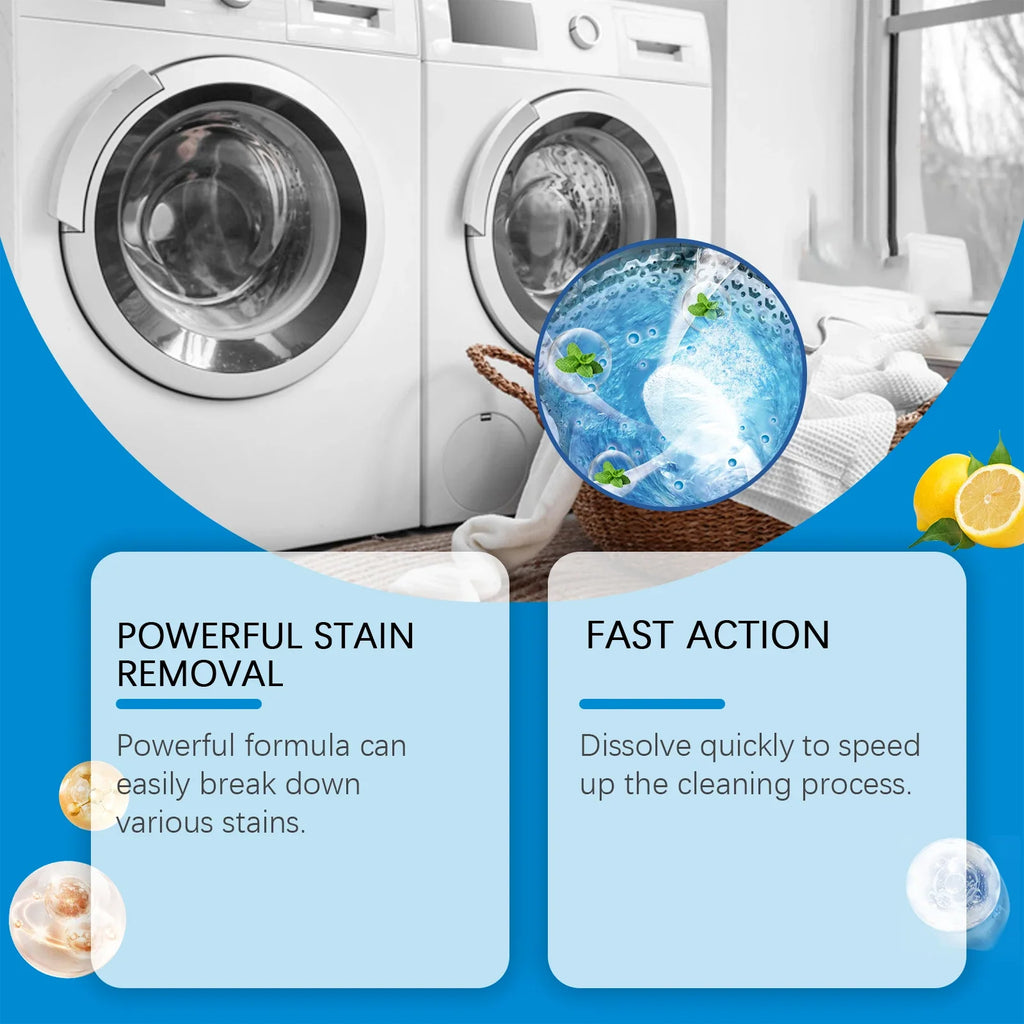 Washing Machine Cleaning Tablets 12PCS – Deep Clean & Odor Free