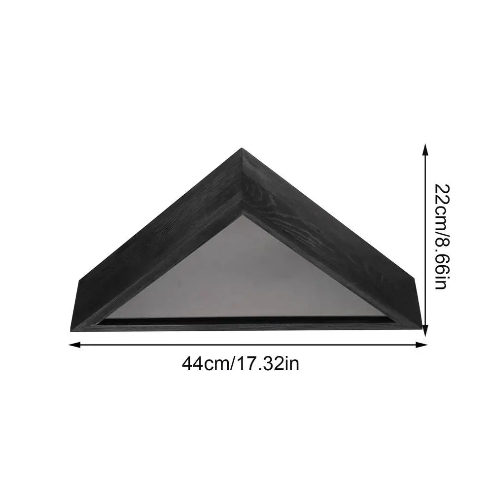 Wooden Triangle Flag Display Case | Wall-Mounted Box