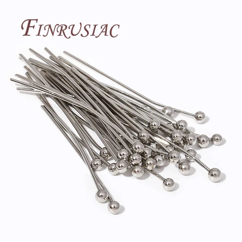 50Pcs 14K Gold Plated Ball Head Pins – DIY Jewelry Findings