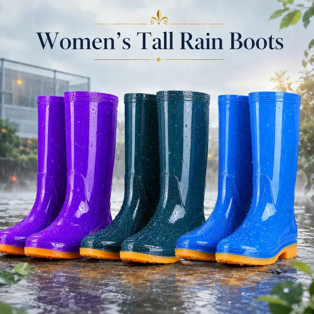Women's Waterproof Mid-Calf Rain Boots – Non-Slip PVC Garden Boots