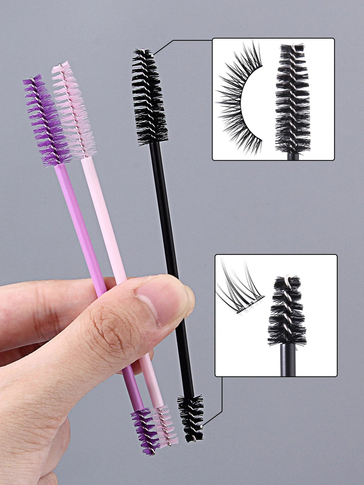 Double-Ended Eyelash Brush & Comb Set – 20/60 Pcs