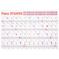 Piano Keyboard Stickers 32–88 Keys – Transparent Note Decals