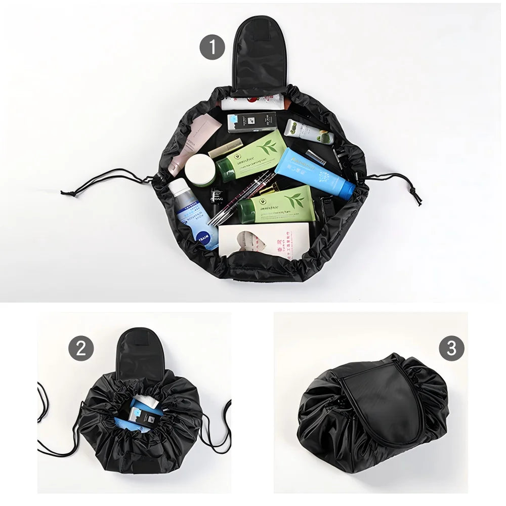 Waterproof Drawstring Makeup Organizer Bag for Travel & Home