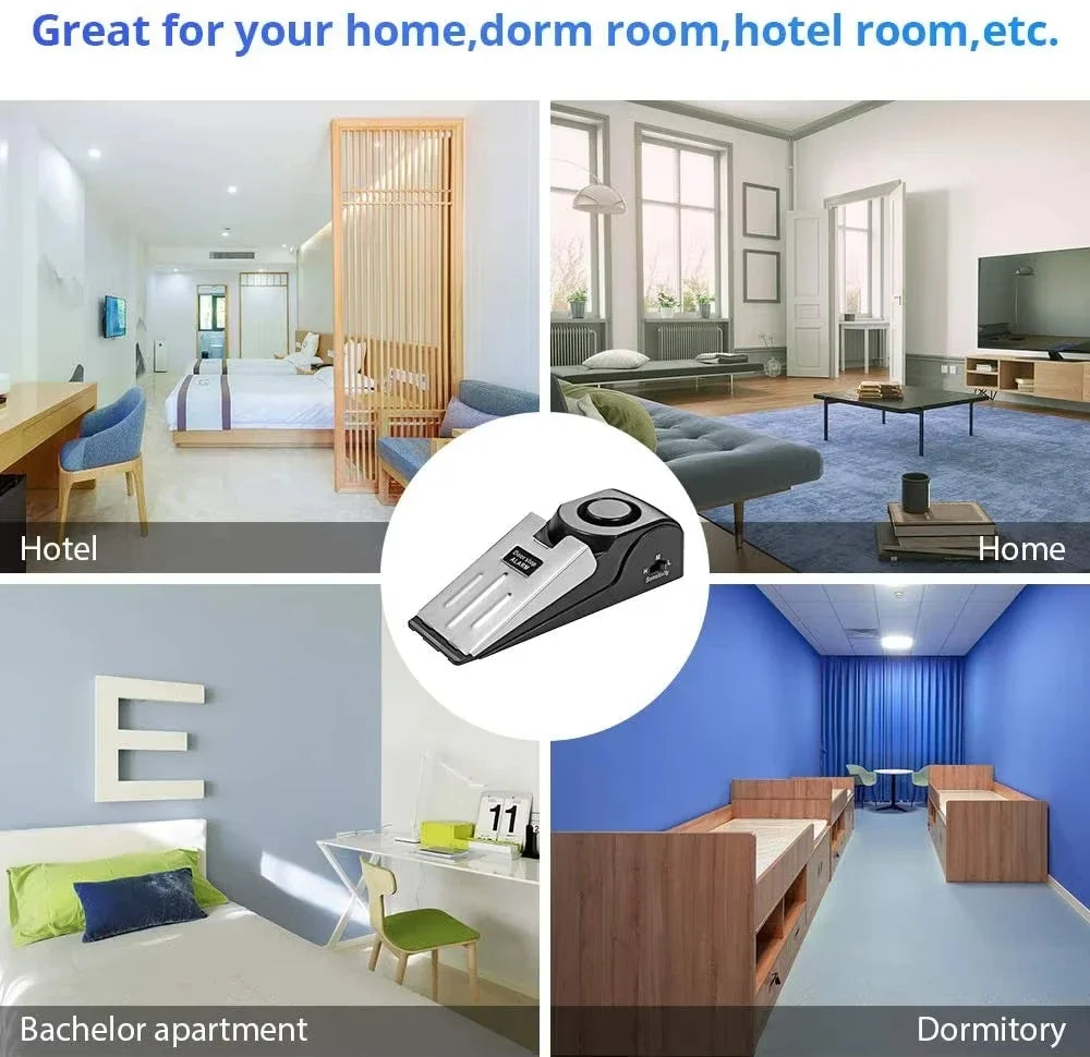 Wedge Door Stop Alarm – 120dB Portable Security Alert