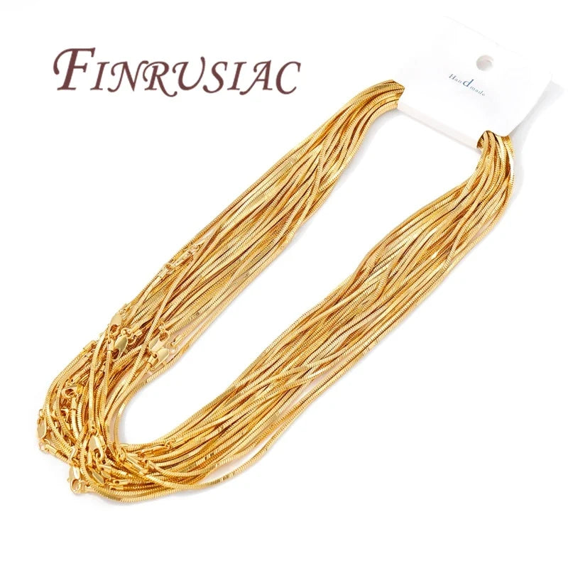 18K Gold Plated Snake Chain Necklace | DIY Jewelry Supply