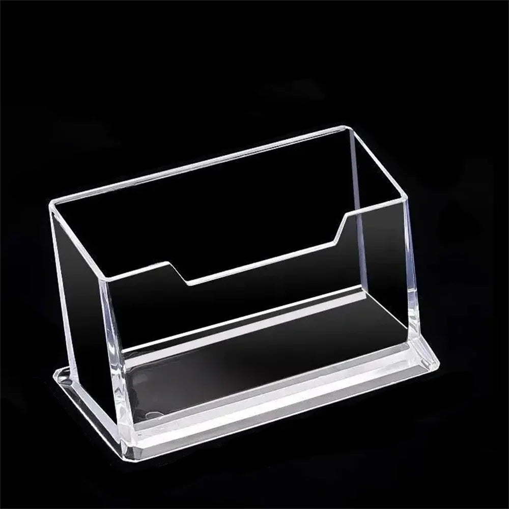 Transparent Acrylic Desktop Business Card Holder Display Stand