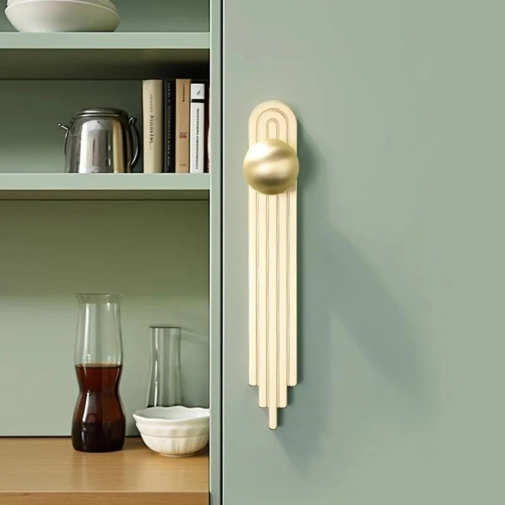 Gold Zinc Alloy Cabinet Handle – Modern Minimalist Drawer Pull