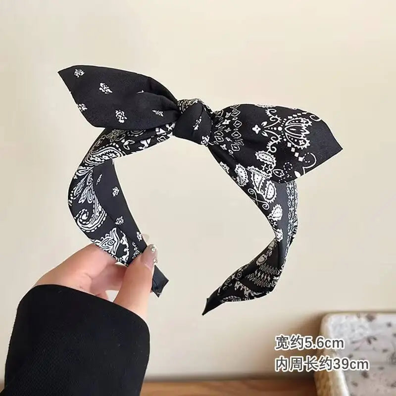Paisley Cotton Hair Claw Clip with Bow | Women & Girls