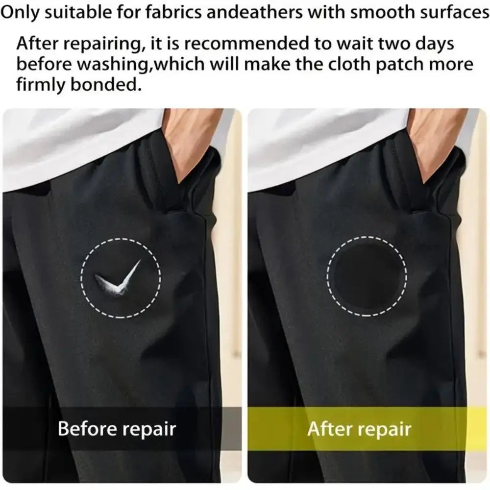 Self Adhesive Iron-On Black Patch – DIY Jacket Repair 24.5x14.5cm
