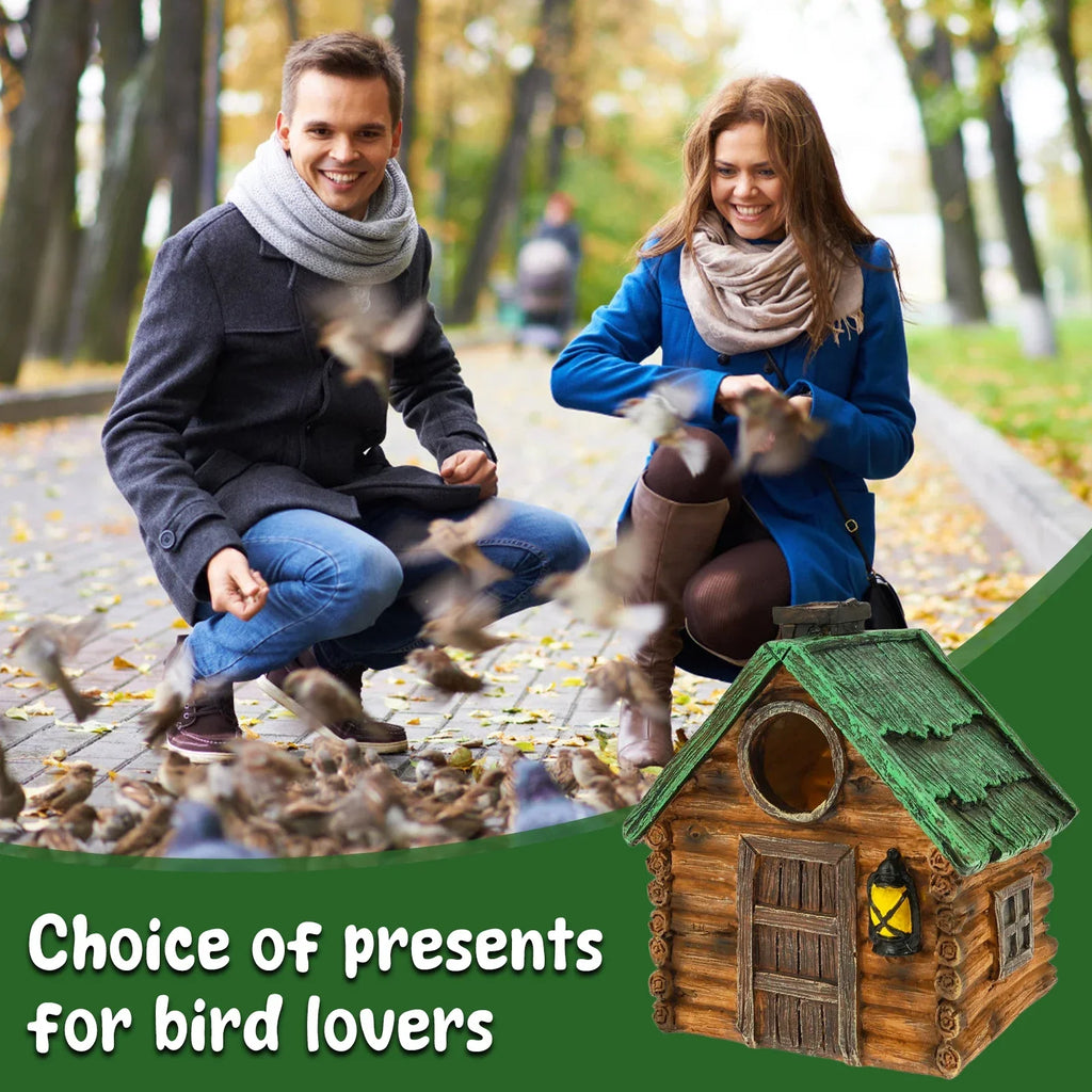 Outdoor Hanging Resin Birdhouse – Waterproof Garden Bird Nest