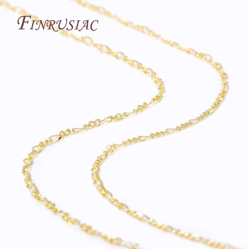 18K Gold Plated Brass 2.5mm Thin Chain Necklace – DIY Jewelry