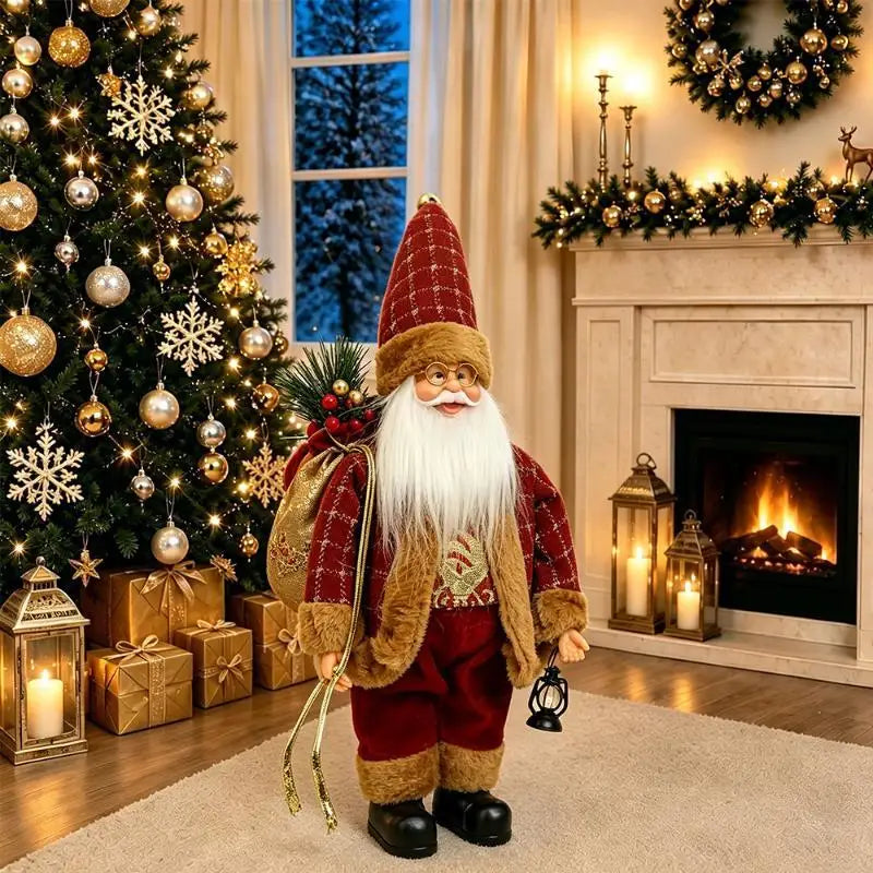 Santa Claus Standing Figurine – 12" Christmas Décor Ornament