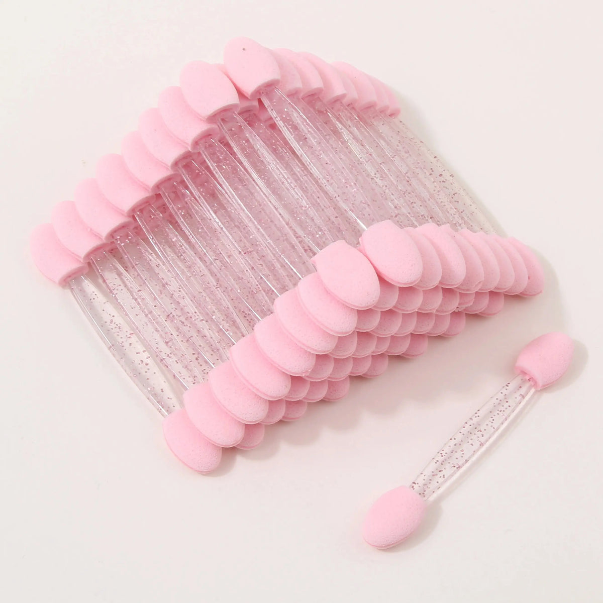50Pcs Double-Sided Nail Art Sponge Brush Chrome Powder Applicator