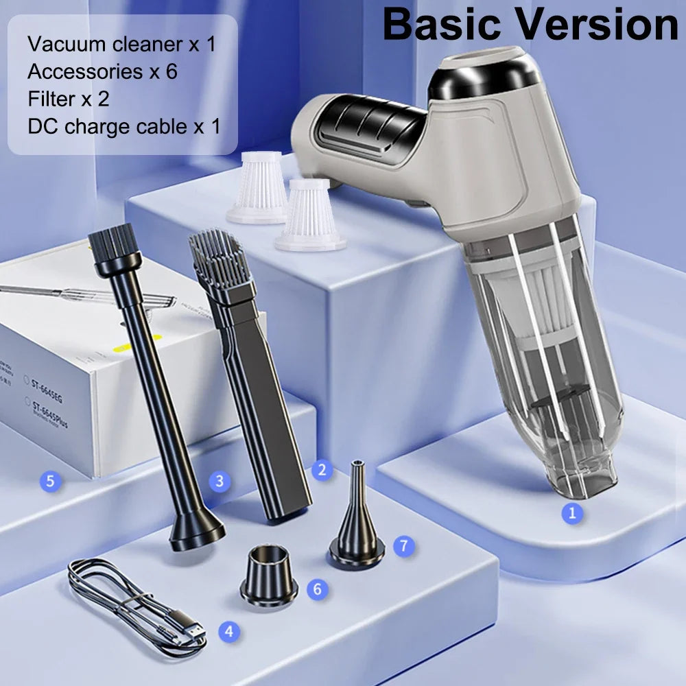 Raugee Portable Wireless Car Vacuum Cleaner 95000PA Handheld