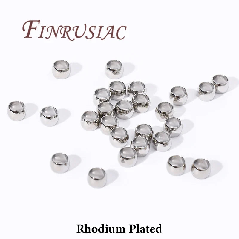 18K Gold Plated Crimp Beads 2mm–4mm | Stopper Spacer Findings