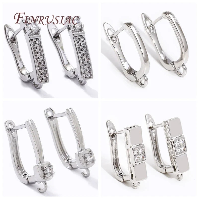 18K Gold Plated Zircon Earring Hooks – DIY Copper Earwires