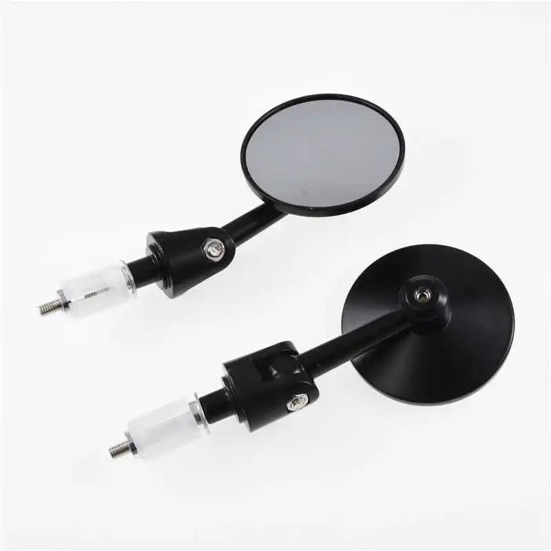 2PCS Wide-Angle Convex Motorcycle Handlebar Rearview Mirrors
