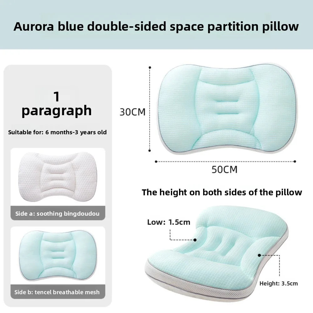 Reversible Baby Pillow – Soft Breathable Toddler Sleep Pillow