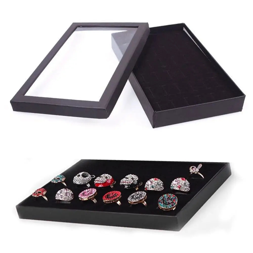 36-Slot Jewelry Organizer Box – Ring & Ear Stud Display Case