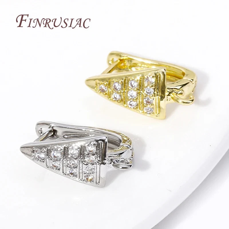 18K Gold Plated Zircon Earring Hooks – DIY Jewelry Findings