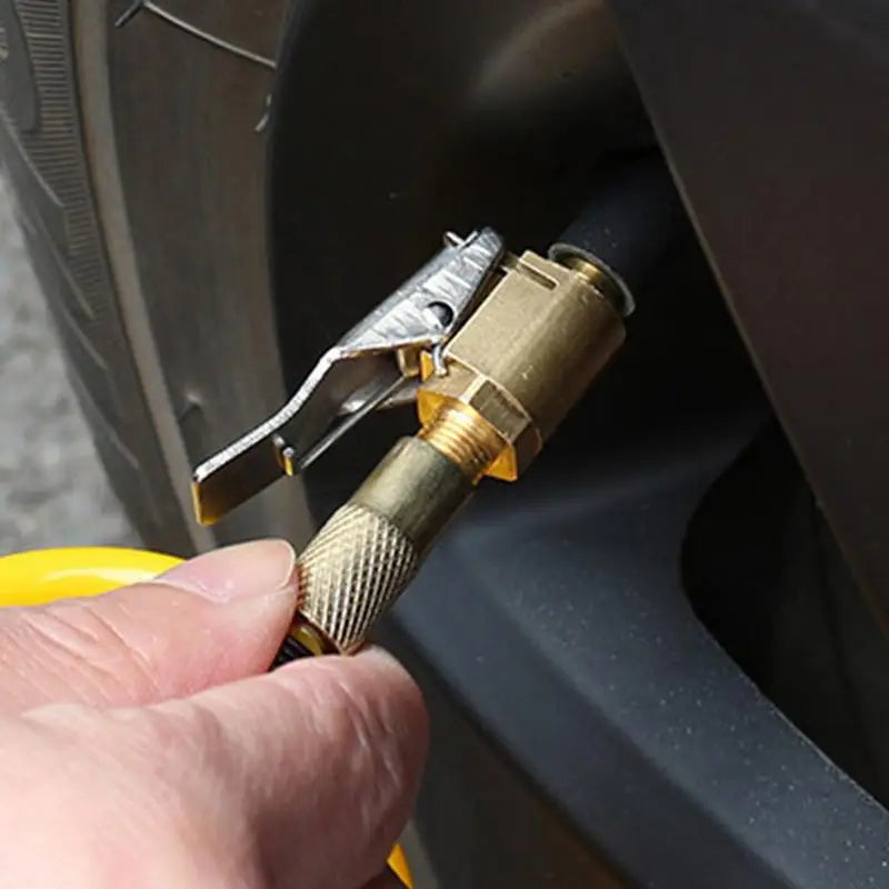 Brass Clip-On Tire Air Chuck Inflator Valve Adapter – 8mm