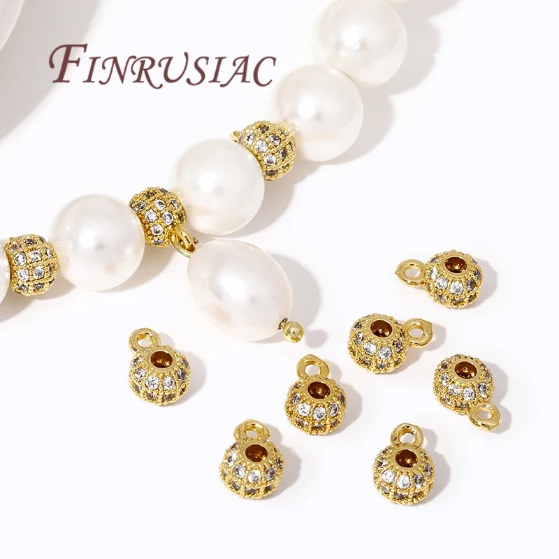 18K Gold Plated Zircon Pendant Bail Closed Ring – DIY Findings