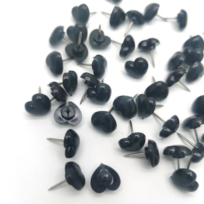 50pcs Heart Shape Push Pins – Cork Board & Photo Wall Thumbtacks