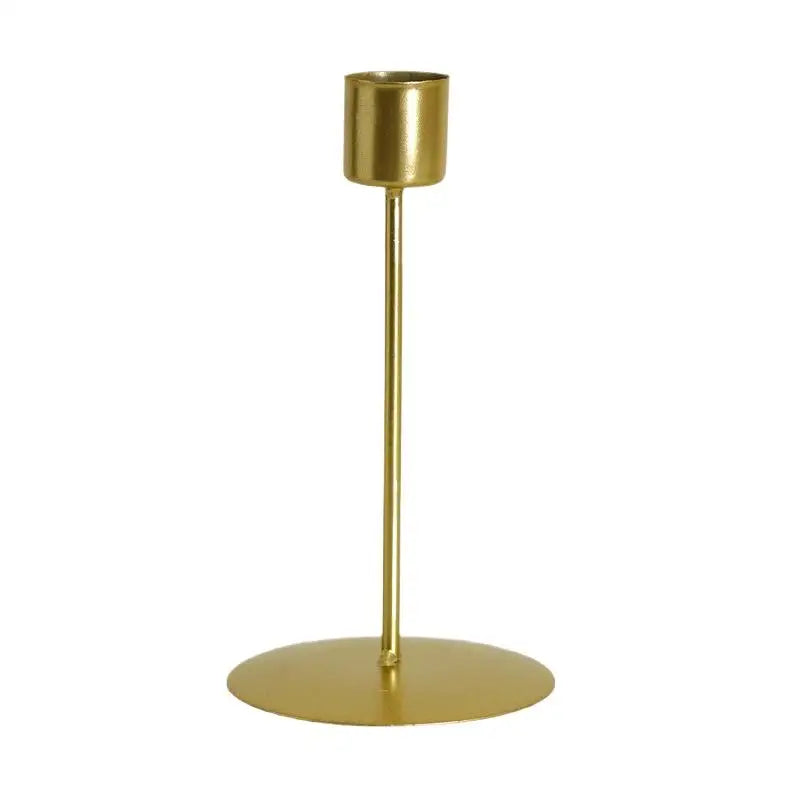 Golden Metal Candle Holder – European Style Wedding & Home Decor