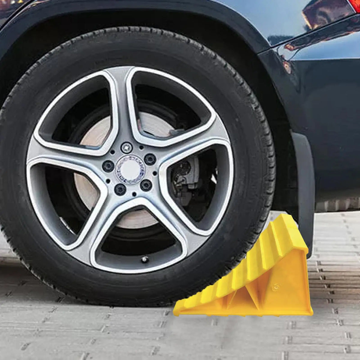Portable Car Wheel Chock Anti-Slip Tire Stop Block & Parking Wedge