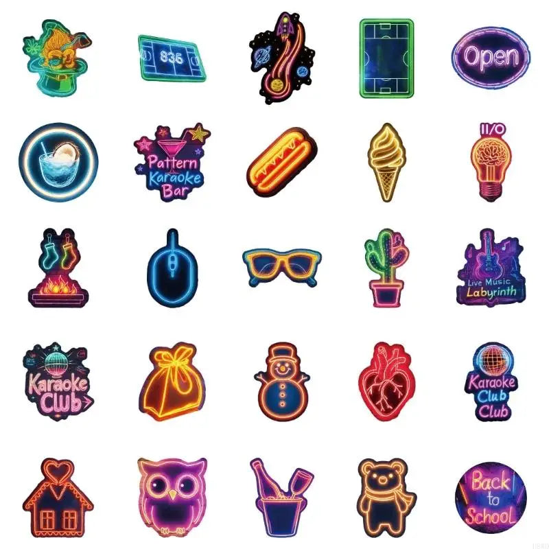 50-Sheet Funny Graffiti Sticker Pack – Retro Scrapbook Decals