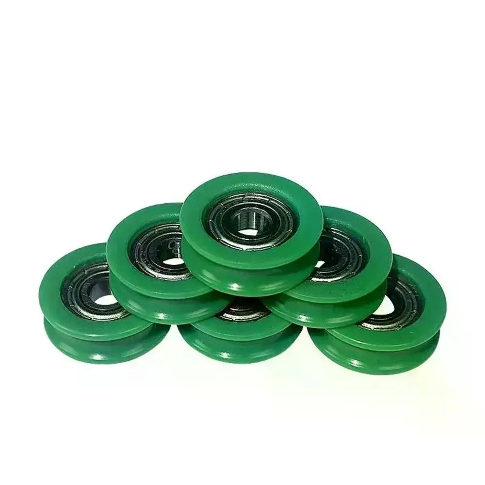 10Pcs 5mm U-Groove Guide Pulley Nylon POM Stainless Steel Wheels