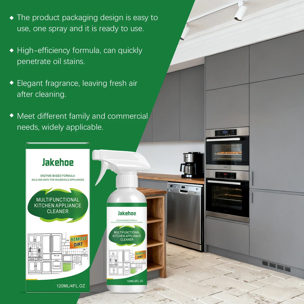 JAKEHOE Enzyme Kitchen Degreaser Spray | Multi-Surface Cleaner