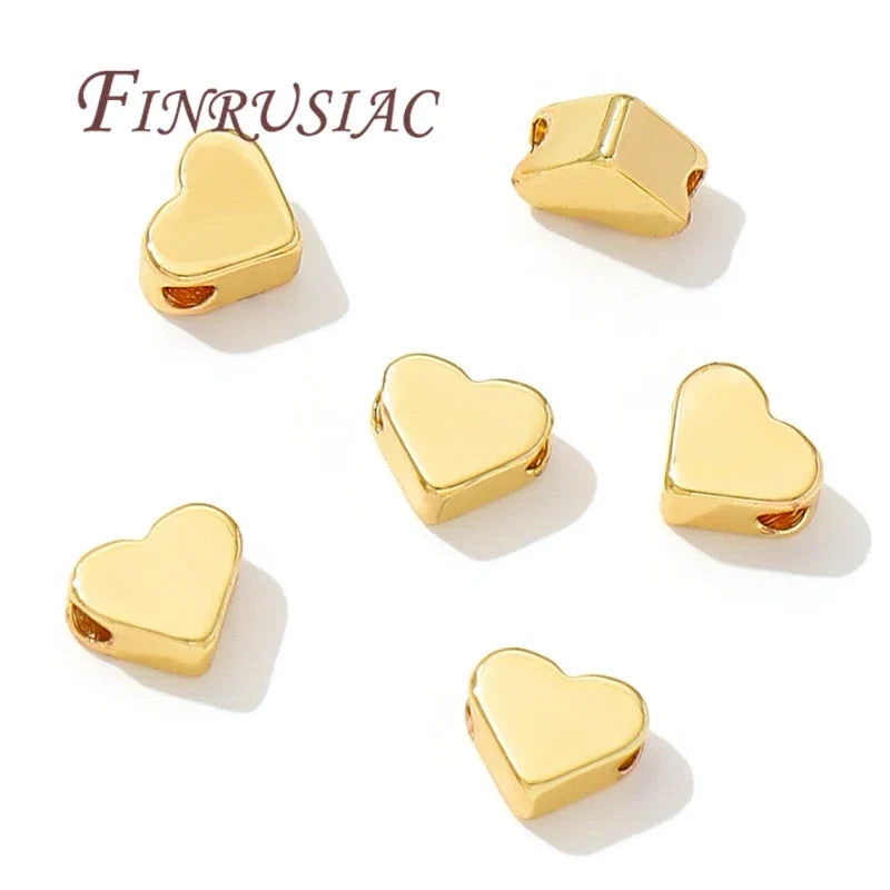 Heart Spacer Beads 18K Gold Plated – DIY Jewelry Findings