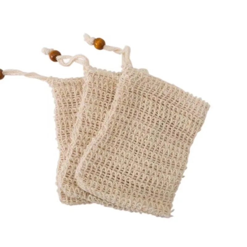 Natural Cotton Mesh Soap Saver Bag – Eco-Friendly Lather Pouch