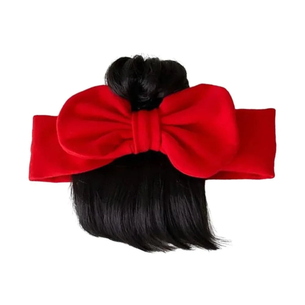 Baby Bangs Wig Headband Bow Knot – Soft Toddler Hairpiece