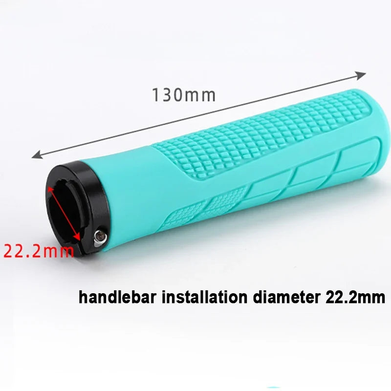 MTB Lock-On Handlebar Grips – Non-Slip Rubber & Alloy Cuffs