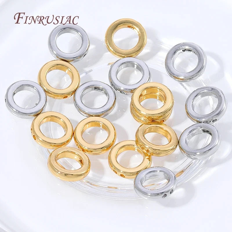 18K Gold Plated Brass Cord End Beads – 4mm DIY Jewelry Findings