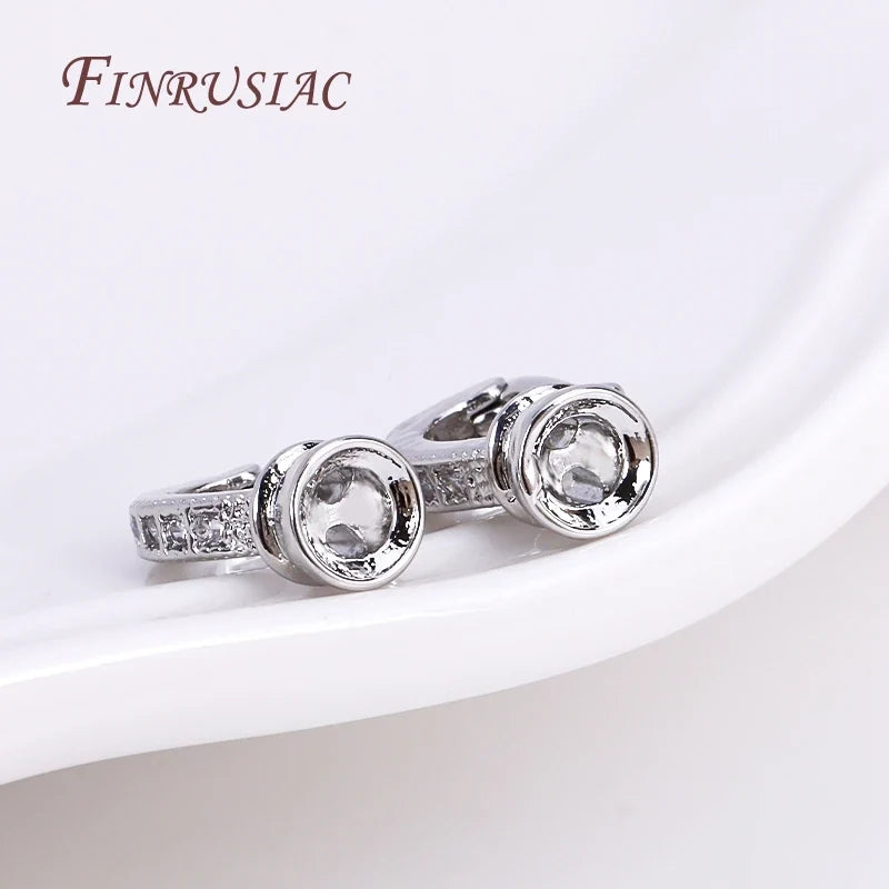 Rhodium Plated Zircon Necklace Clasps | DIY Jewelry Findings