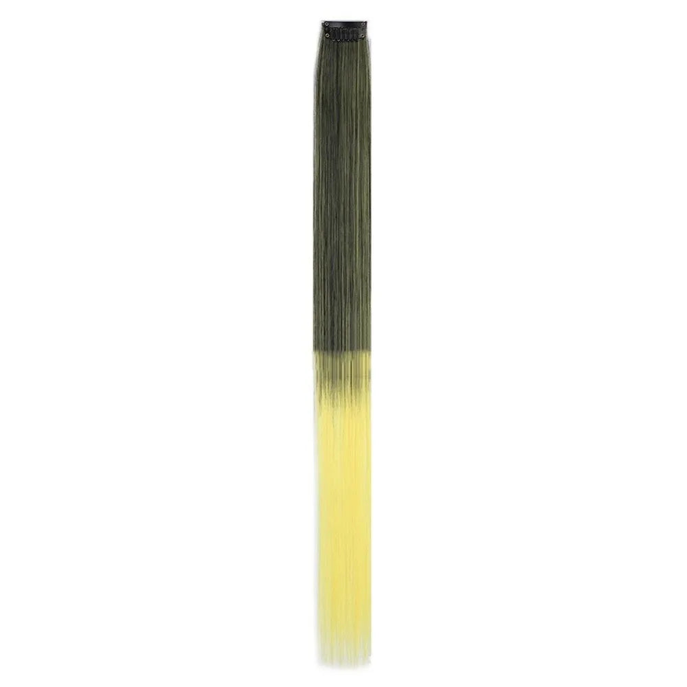Rainbow Clip-In Hair Extensions – 22" Colorful Highlights