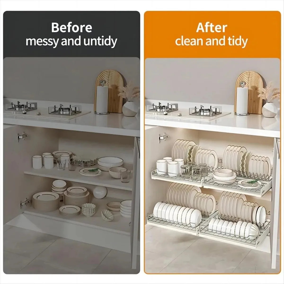 Stainless Steel Dish Drying Rack & Kitchen Countertop Organizer