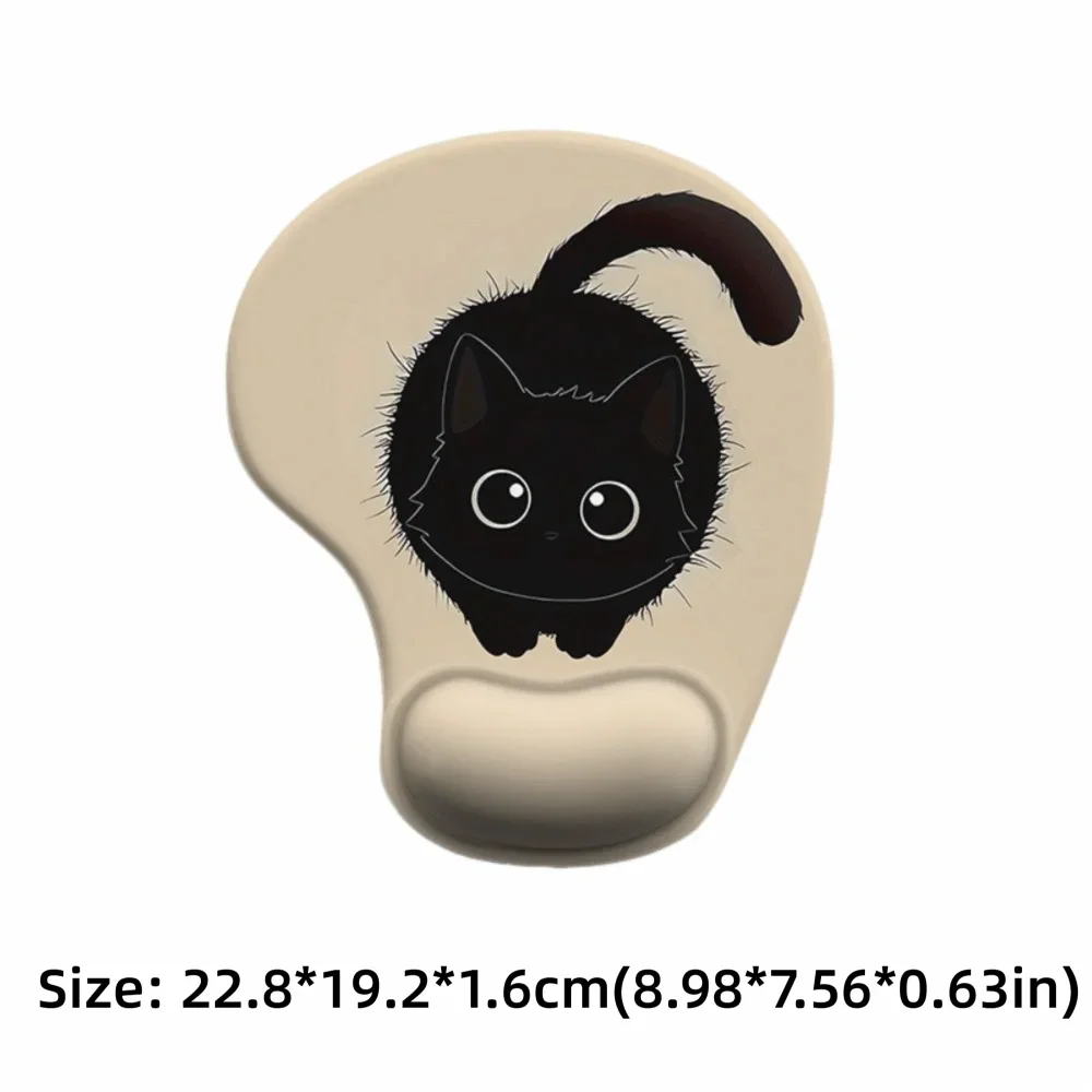 Cartoon Animal Silicone Mouse Pad with Ergonomic Wrist Rest
