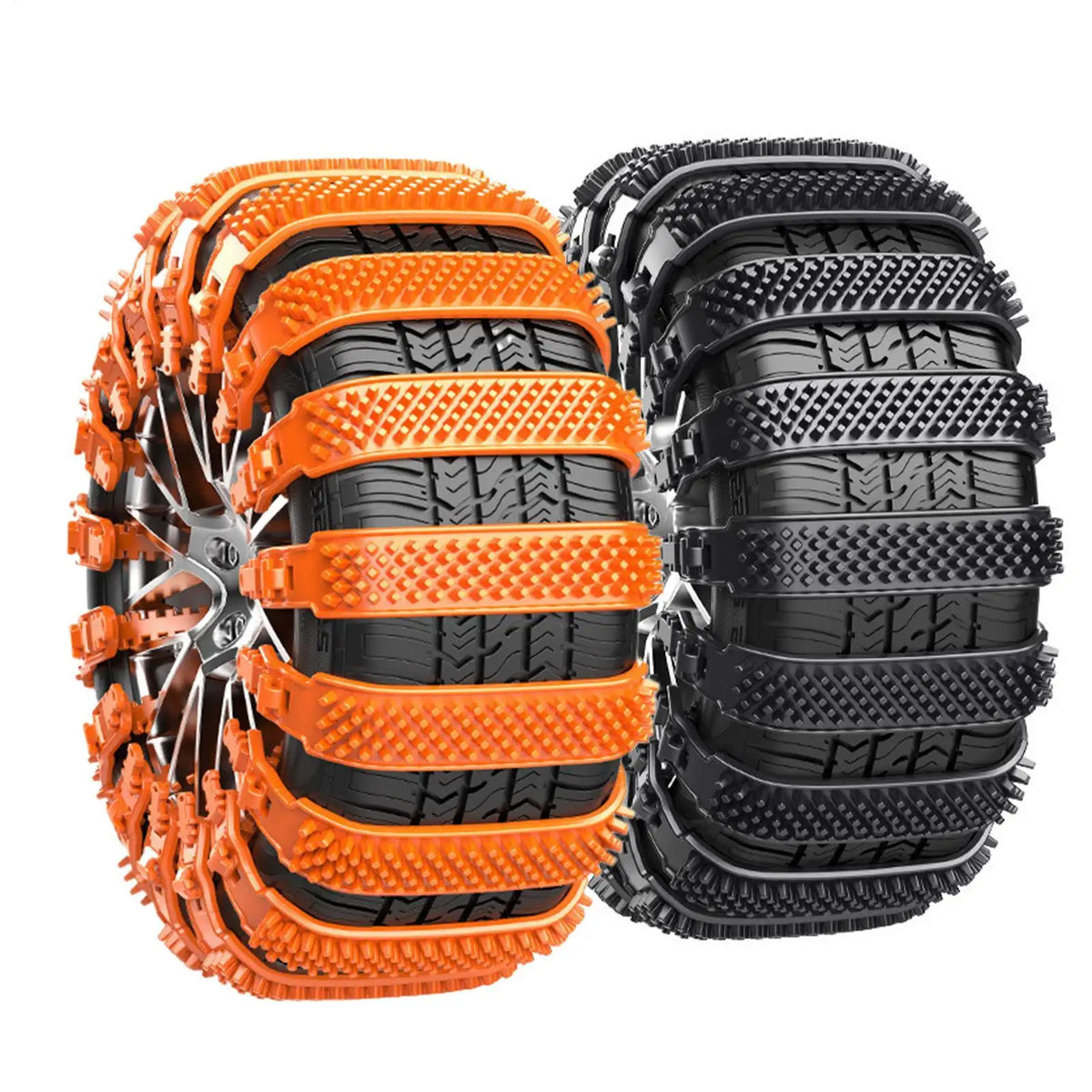 10-Pack Heavy-Duty TPU Snow Tire Chains – Anti-Slip 16–27.5cm