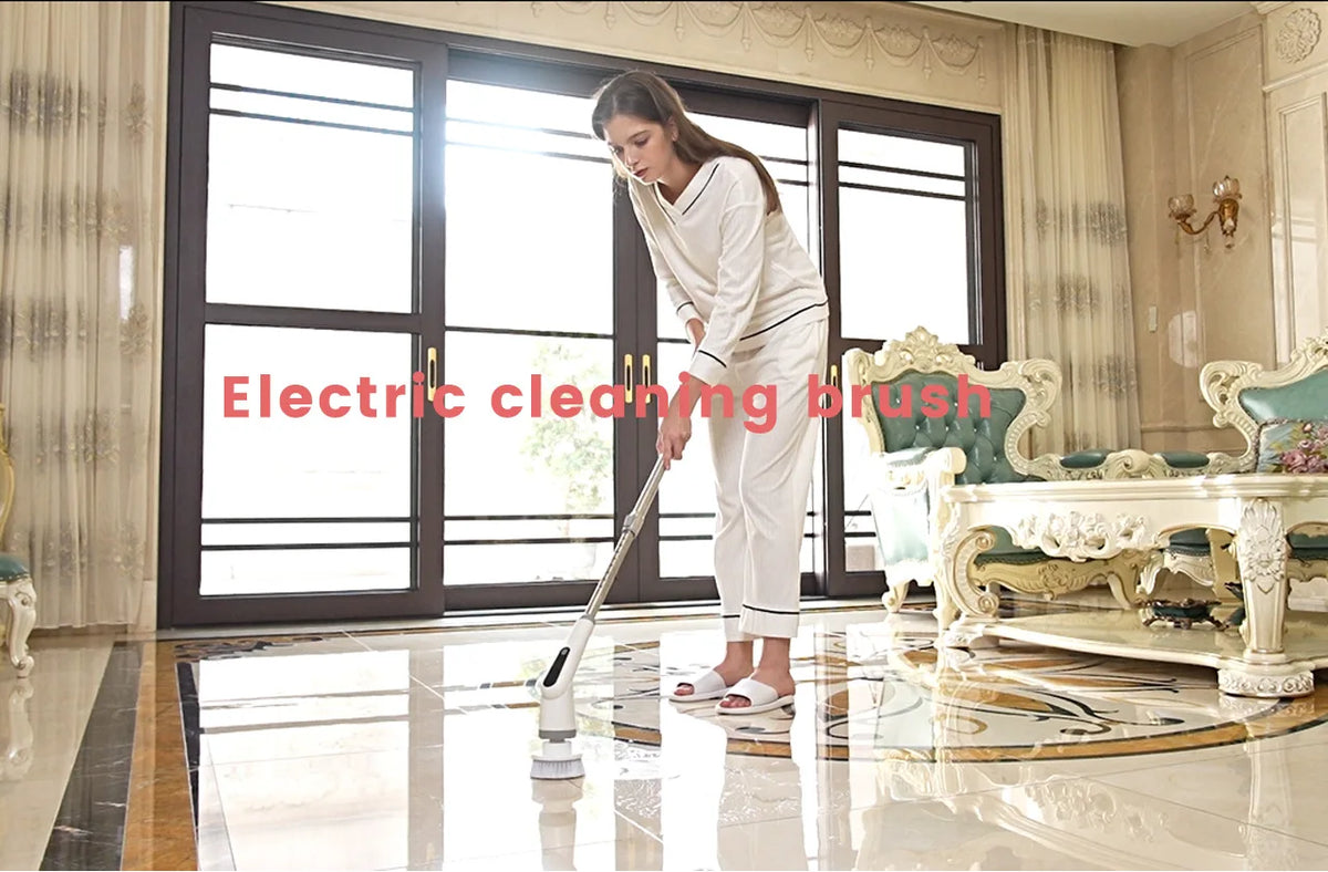 Electric Spin Scrubber – Rechargeable Long-Handle Cleaning Brush